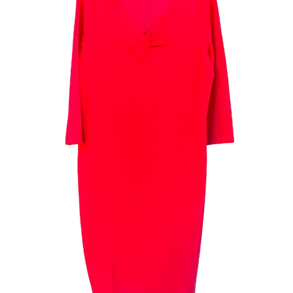 TALBOTS TWIST FRONT KNIT CREPE DRESS